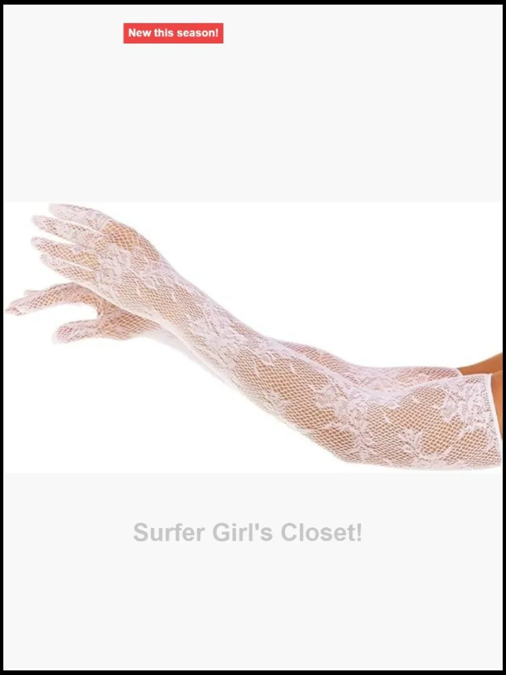 Seamless Floral Lace Opera Length Gloves